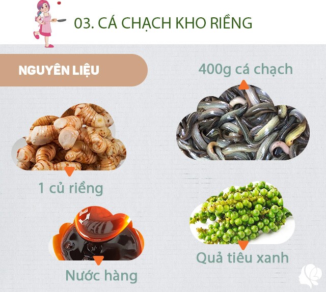 Chuẩn bị: 400g cá chạch, 1 củ riềng, tiêu xanh, nước hàng, dầu ăn, nước mắm.