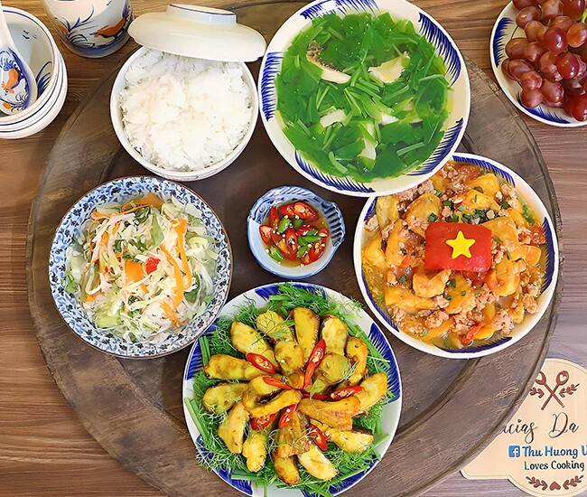 Bữa cơm tối ngon miệng.