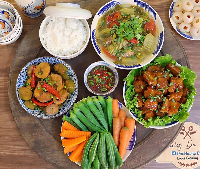 Bữa tối ngon miệng, dễ ăn.