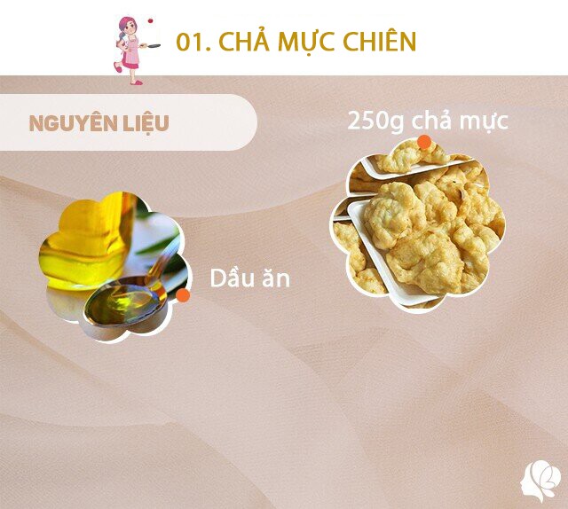 Chuẩn bị: 250g chả mực, dầu ăn.