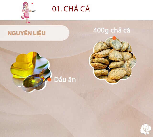 Chuẩn bị: 400g chả cá, dầu ăn.