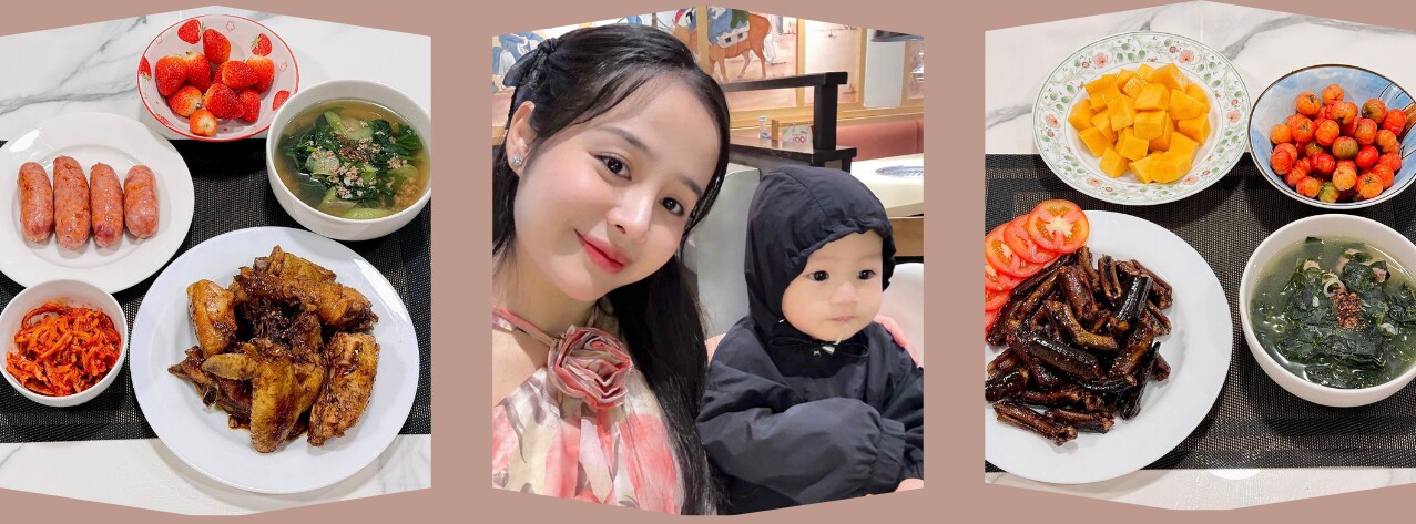 Huỳnh Như rất thích nấu ăn và chăm chỉ vào bếp mỗi ngày.