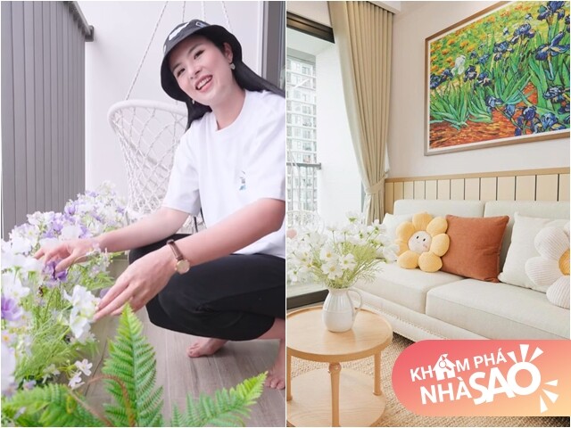Hoa hậu Việt Nam vác bụng bầu tự trang trí căn hộ xinh xắn nên thơ, "khối nghỉ hè" đến mà thích mê