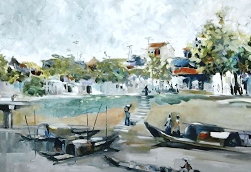 Trong nhà Kim Tuyến còn có bức tranh của NSND Trà Giang mà cô đã mua trong buổi đấu giá.Nữ diễn viên cảm thấy mình rất may mắn khi mua được bức tranh này.