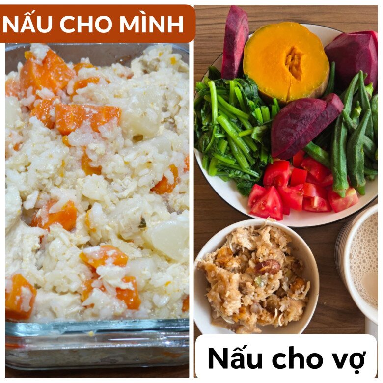 Còn Tuấn Khôi tự so sánh “Bữa cơm nấu cho mình và nấu cho vợ”. Anh hài hước: “Mình ăn để sống nên mình chỉ cần đủ chất, còn ngon dở thì không quan trọng. Đôi khi nghĩ là mình có thể ăn 1 món suốt 1 tháng mà không chán, nhưng mà chưa thử lần nào”.