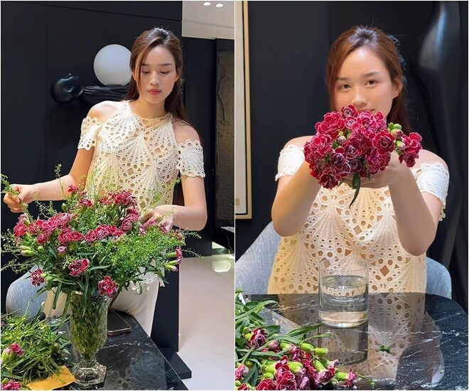 Hoa hậu Đỗ Thị Hà cắm hoa nhưng dân mạng tranh cãi cách chữa lành của người giàu, một chi tiết gây amp;#34;nổi da gàamp;#34; - 8