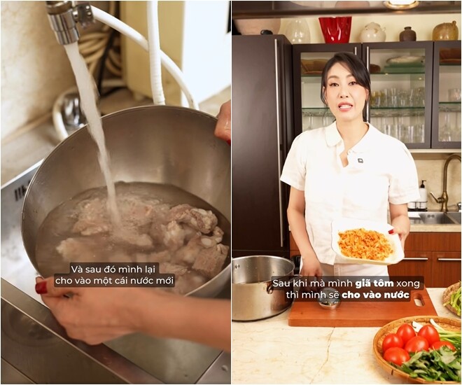 amp;#34;Hoa hậu nhà trăm tỷamp;#34; đeo nhẫn kim cương vào bếp làm món đặc sản Hải Phòng, dàn sao Việt khen nức nở - 10