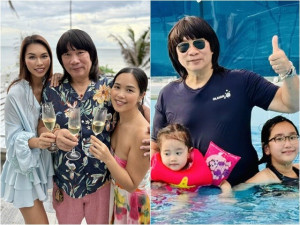 Bố ruột NSƯT của siêu mẫu Hà Anh: Vẫn là "bố bỉm" phong độ tuổi 70, không ngại chung khung hình với vợ cũ