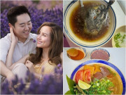 Bếp Eva - Chồng kém tuổi của Hoa hậu Diễm Hương nấu nướng phục vụ vợ bầu, em bé trong bụng "khó tính" cỡ nào cũng chiều