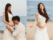Giải trí - Cặp đôi đầu tiên thành vợ chồng nhờ Người Ấy Là Ai khoe tin vui "to bự", mẹ bầu bụng vượt mặt vẫn gợi cảm