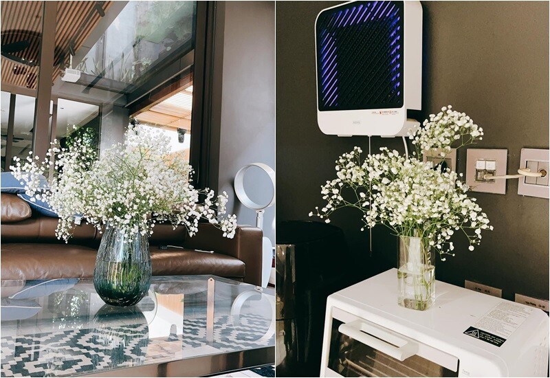 Với sự chăm chút và gu thẩm mỹ riêng, Diệp Bảo Ngọc đã biến tổ ấm của mình thành một không gian ngập tràn hương sắc.
