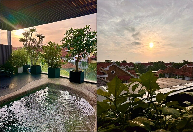 Diệp Bảo Ngọc cùng con trai và người thân sinh sống trong căn nhà phố hơn 100 m² tại TP.HCM, có cả bể bơi, view thoáng đãng.