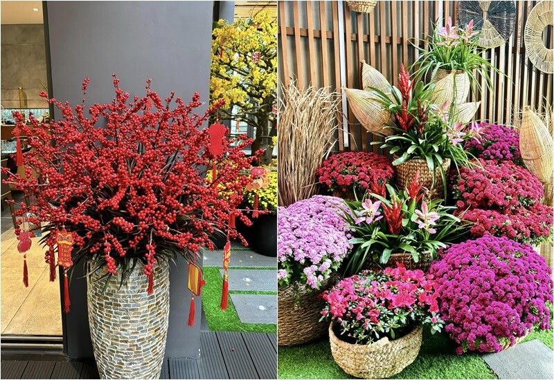 Từng góc nhỏ trong nhà đều ngập tràn không khí mùa xuân, vừa ấm áp vừa rực rỡ, đúng như tính cách dịu dàng và chu đáo của nữ diễn viên.