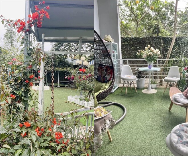 Quang cảnh căn nhà rộng rãi, xinh xắn của NSND Thanh Hoa.
