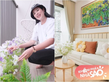Hoa hậu Việt Nam vác bụng bầu tự trang trí căn hộ xinh xắn nên thơ, khối nghỉ hè đến mà thích mê