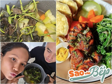 Chồng HHen Niê lúc nấu cho vợ cực dân dã, lúc trình bày đẹp đẽ chẳng khác gì nhà hàng