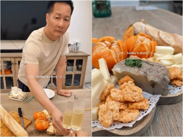 Đại gia Đức An chu đáo từ trong bếp đến bàn ăn thế này, bảo sao Phan Như Thảo ngày càng viên mãn, hạnh phúc