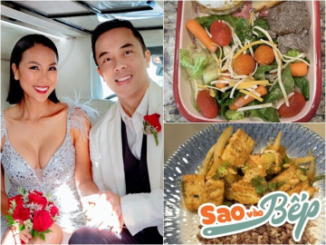 Giọng ca Vầng trăng khóc giờ làm vợ đảm bên chồng Việt kiều, cả tháng không ăn thịt cá nhưng toàn món đủ sắc màu