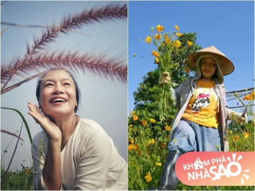 Mẹ Phương Oanh Hương vị tình thân vui thú trong khu vườn tuyệt đẹp ở ngoại ô, có loài cỏ như ở Đà Lạt