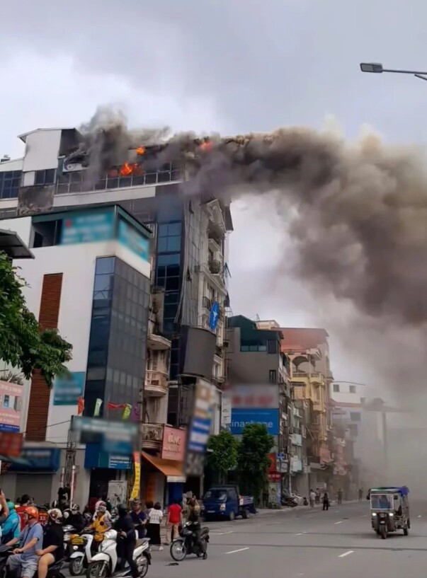 Thời điểm hỏa hoạn. Ảnh: CTV