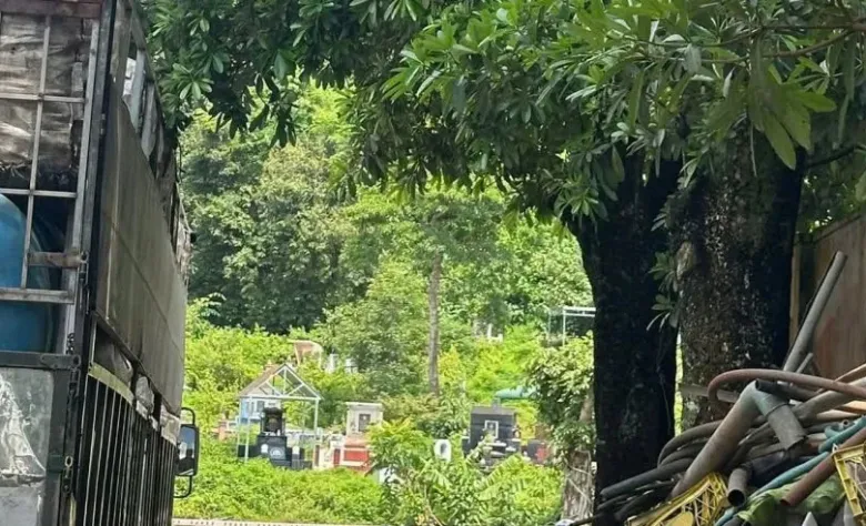 Khu vực phát hiện thi thể bị phân hủy. Ảnh: N.D