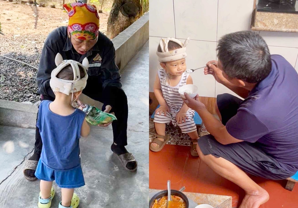 Ông Thanh và bà An yêu thương và chăm sóc cháu tận tình