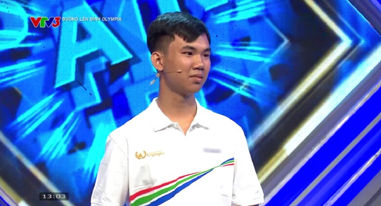 Người tiếp theo Về đích là Chí Thông, rất tiếc không có câu trả lời nào đúng. Lê Minh đưa ra 1 đáp án sai và bị trừ điểm. 