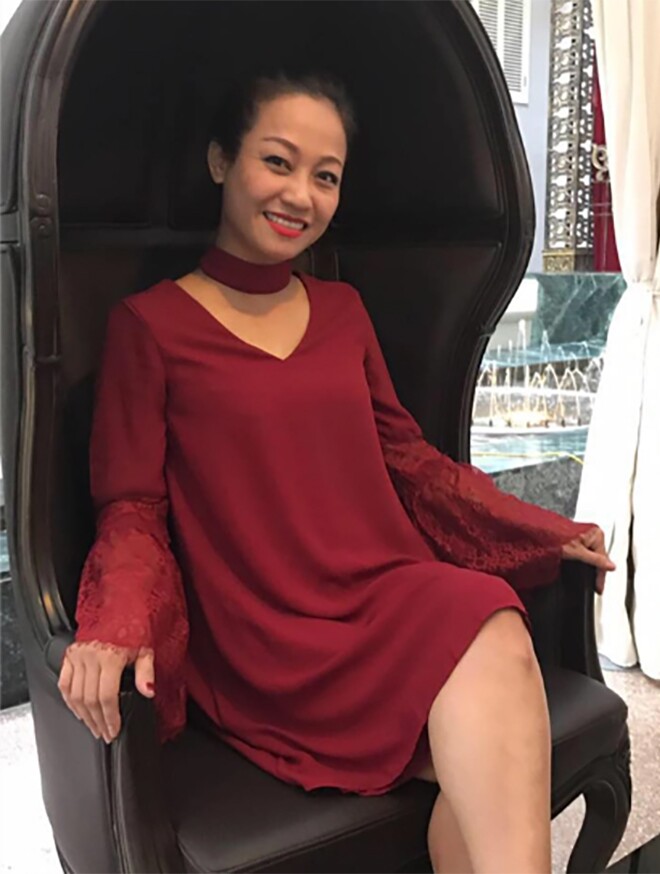 Nữ diễn viên chọn cách sống lạc quan, tươi vui.
