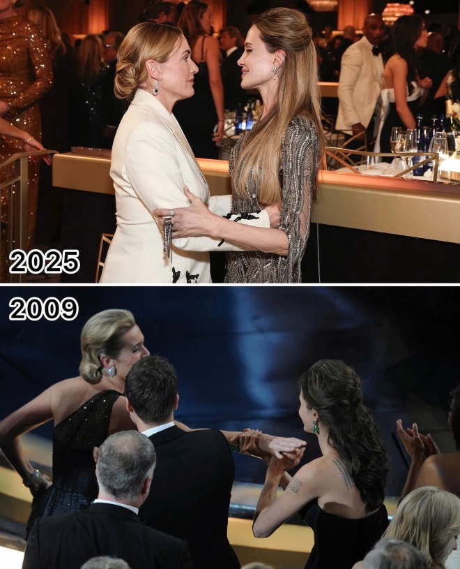 Hình ảnh thân thiết của nữ minh tinh bên Kate Winslet.
