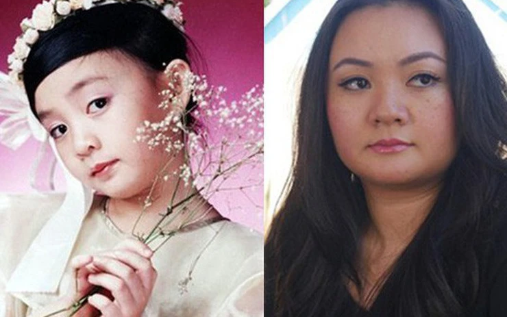 Xuân Mai ngày bé và bây giờ.