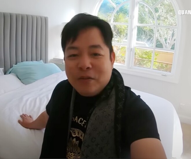 Quang Lê chia sẻ hình ảnh ở trong căn biệt thự của một người quen.