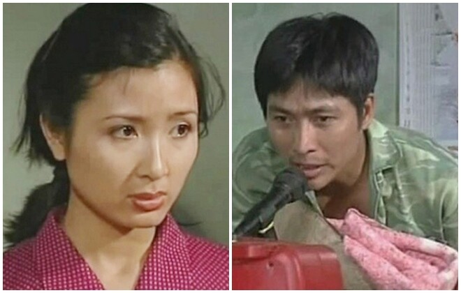 Hình ảnh Khánh Huyền khi đóng vai vợ trưởng thôn (Quốc Tuấn).