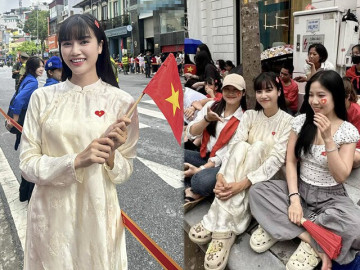 Người đẹp được khen xinh nhất nhì khối vỉa hè xem diễu binh: Lấy chồng cao 1m84, được bố mẹ chồng yêu chiều