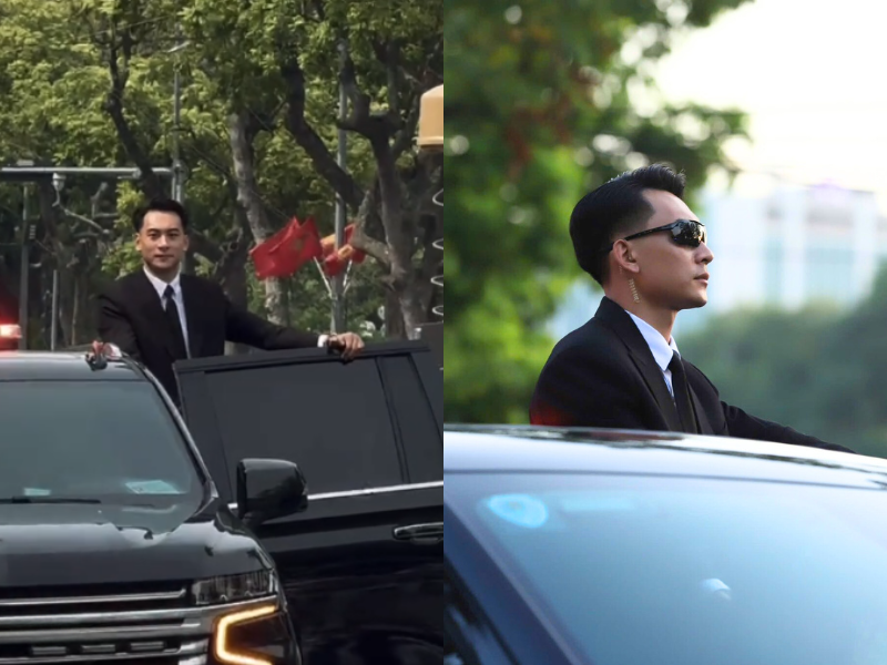 Vừa qua, lực lượng Công an nhân dân tham gia biểu diễn kỹ thuật, nghiệp vụ trong chương trình "Bản hùng ca Công an nhân dân Việt Nam" tại khu vực phố đi bộ Hồ Gươm. Chàng cảnh vệ điển trai, cao 1m85 tên Phùng Thế Văn góp mặt trong đội ngũ nhận được nhiều sự chú ý.
