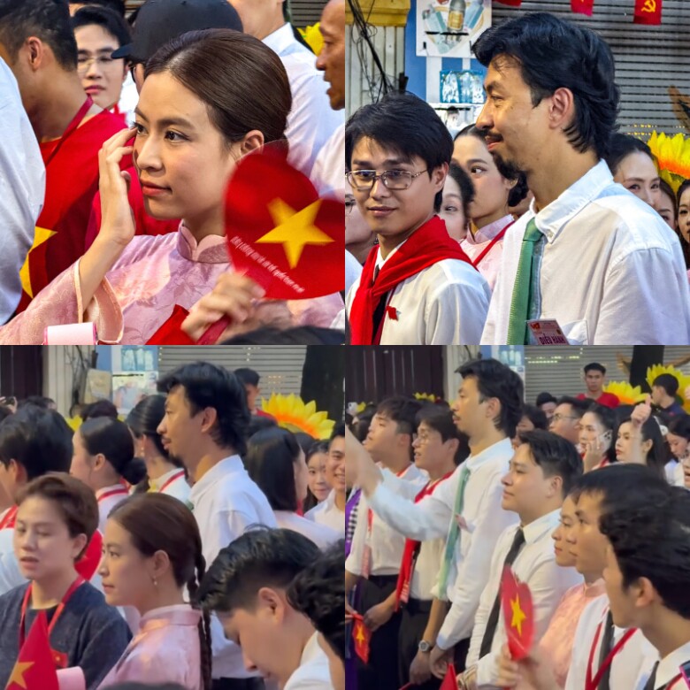 Đen Vâu và Hoàng Thùy Linh trở thành “tâm điểm” chú ý khi xuất hiện trong Khối Văn hóa - Thể thao.