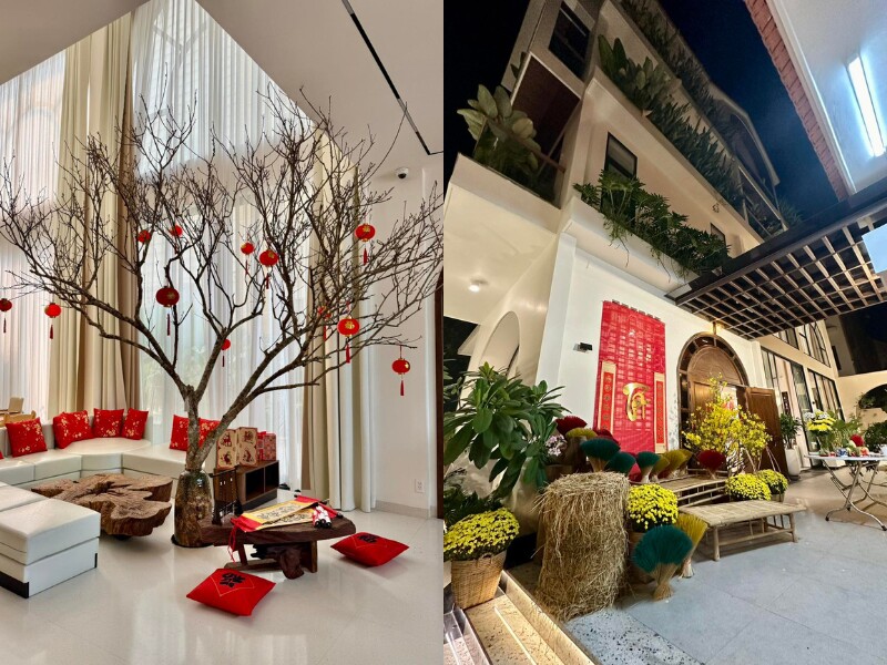 Gia đình nữ diễn viên hiện đang sống trong căn biệt thự khang trang ở TP.HCM. Cơ ngơi được thiết kế đầy sang trọng, có nhiều cây xanh, không gian hiện đại.