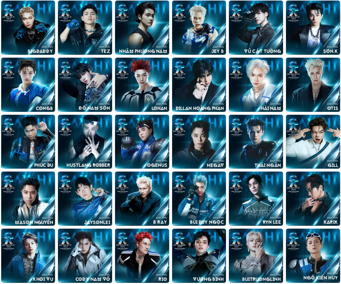 Dàn cast “Anh trai say hi 2025” chính thức lộ diện.