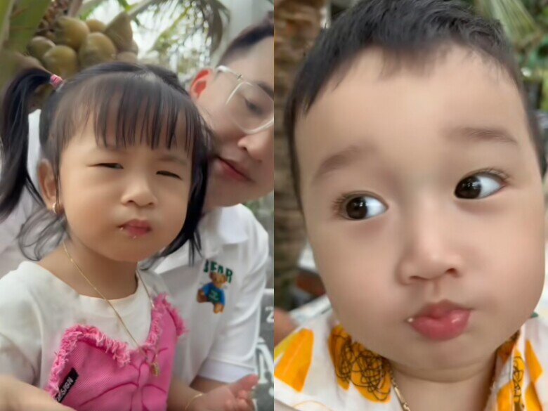 Dù còn nhỏ nhưng Ka Ka và Muội Muội đã bộc lộ năng khiếu diễn xuất được thừa hưởng từ bố.