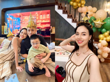 Đinh Ngọc Diệp làm vợ Việt kiều trăm tỷ nhưng vẫn sống tiết kiệm, sinh nhật con tự tay làm tiệc chỉ 1 triệu đồng