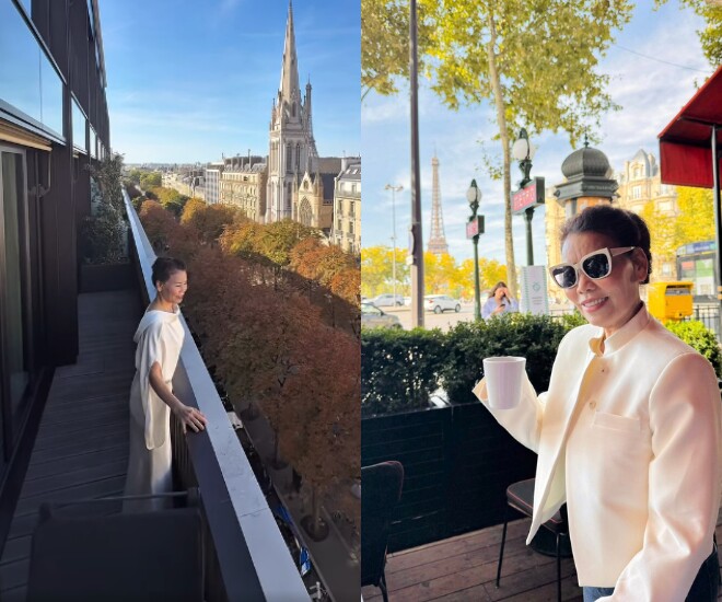 Hình ảnh sành điệu của bà Ngọc Hương được khen đúng chuẩn mẹ ruột của “nữ hoàng giải trí”.