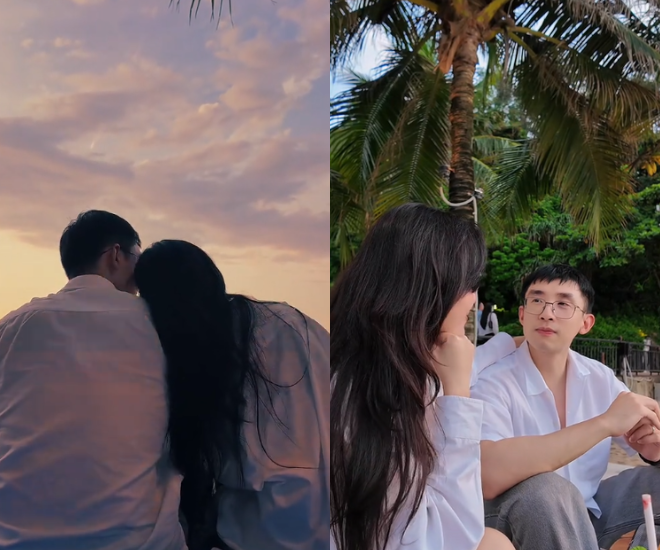 Midu và Minh Đạt cùng nhau đi du lịch, ăn mừng mới hoàn thành dự án.