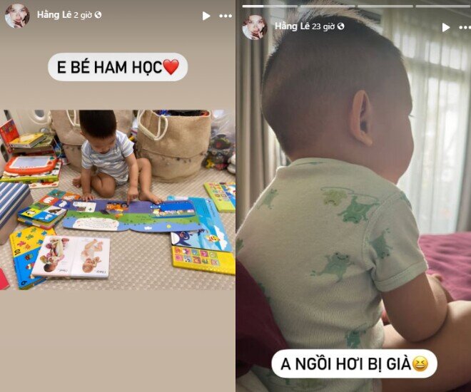 Minh Hằng trêu quý tử là “ông cụ non” vì ham học, chững chạc hơn so với độ tuổi.