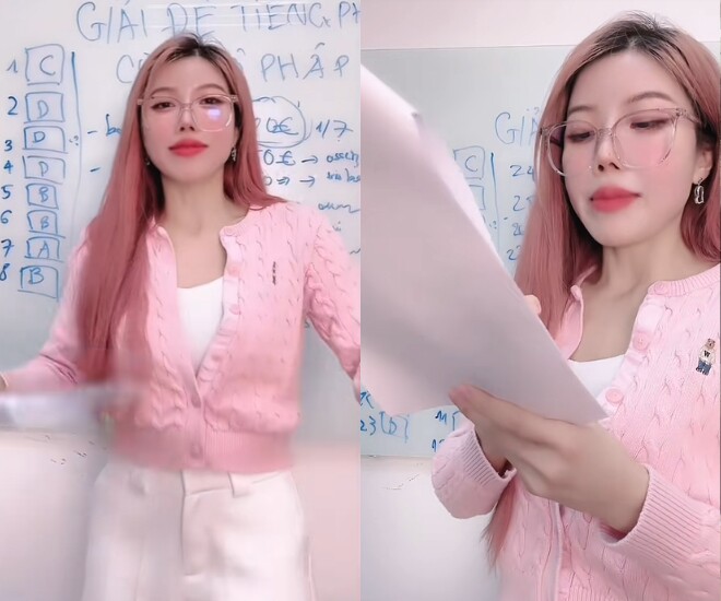 Trang Pháp giải đề thi tiếng Pháp đúng 100%, khiến khán giả nể phục.