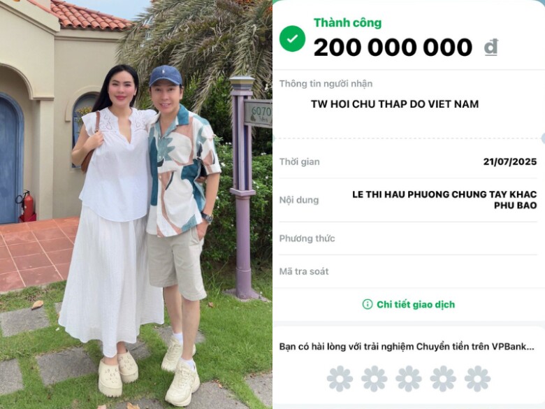Hoa hậu Phương Lê chuyển 200 triệu đồng, mong bà con sớm ổn định lại cuộc sống.
