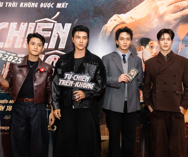 Dàn diễn viên phim “Mưa Đỏ” đổ bộ thảm đỏ sự kiện.