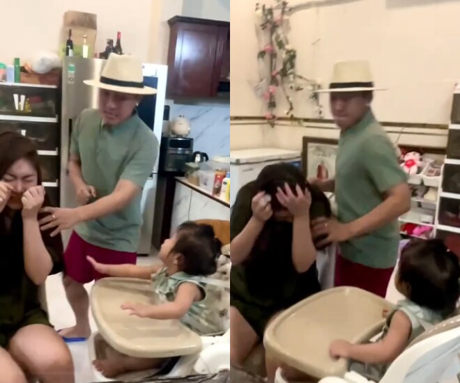 Bé Kỳ Kỳ có hành động bảo vệ Thanh Trúc khi thấy mẹ bị bố Châu Khải Phong vờ như đang “tác động vật lý”.