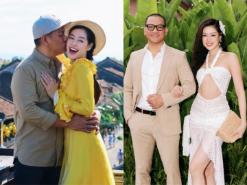 Hoa hậu Khánh Vân đi đâu cũng có ông xã hơn 17 tuổi hộ tống, lâu lâu được chồng hôn liền hí hửng ra mặt