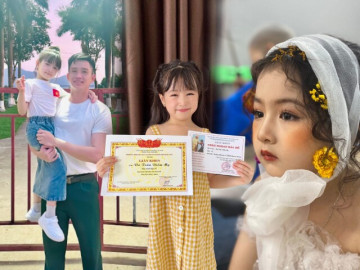 Bé gái Hưng Yên hút triệu view với khoảnh khắc được đồng chí Lê Hoàng Hiệp bế, xinh như thiên thần còn học giỏi xuất sắc
