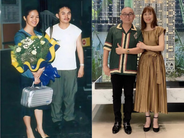 NSƯT Xuân Hinh khoe ảnh thời sung sức thì nghèo phong độ ngời ngời, thân mật với gái xinh hóa ra là diva hàng đầu