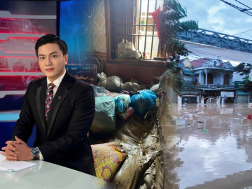 Nam MC xót xa cảnh nhà tan hoang sau trận lụt ở Nghệ An: Chiếc tivi mới tặng mẹ cũng bị lũ cuốn đi mất rồi